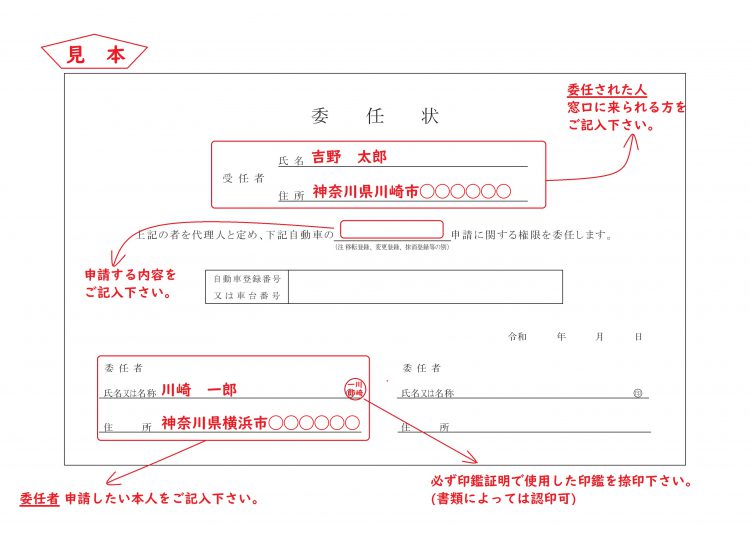委任状の見本